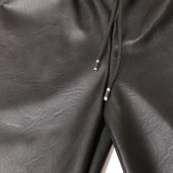 Black Faux Leather Pants